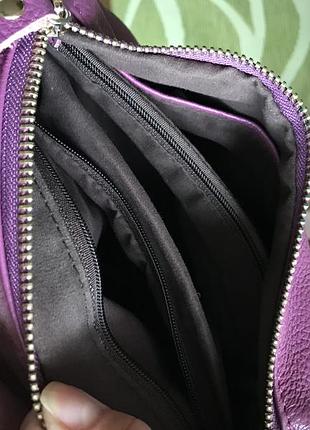 Кожаная сумка клатч кроссбоди 3