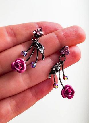 Серёжки с розами