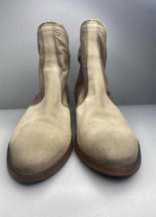 Pantanetti итальянские кожаные ботинки премиум качества бежевые замшевые коричневая ковбойские western стиль as 98 airstep3 фото