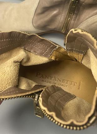 Pantanetti итальянские кожаные ботинки премиум качества бежевые замшевые коричневая ковбойские western стиль as 98 airstep8 фото