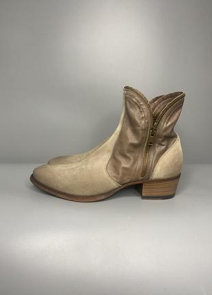 Pantanetti итальянские кожаные ботинки премиум качества бежевые замшевые коричневая ковбойские western стиль as 98 airstep9 фото
