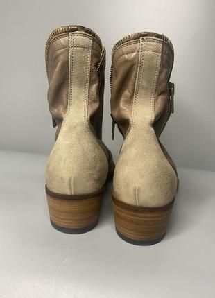 Pantanetti итальянские кожаные ботинки премиум качества бежевые замшевые коричневая ковбойские western стиль as 98 airstep7 фото