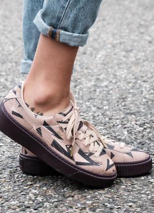 Кроссовки puma platform cheetah naturel
