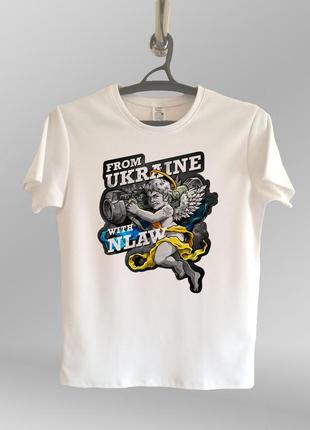 Чоловіча футболка з принтом from ukraine with nlaw патріотична футболка1 фото