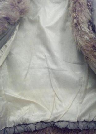 Шикарная утепленная курточка натур енот4 фото