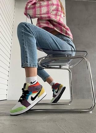 Чоловічі кросівки nike air jordan 1 mid multicolor 3