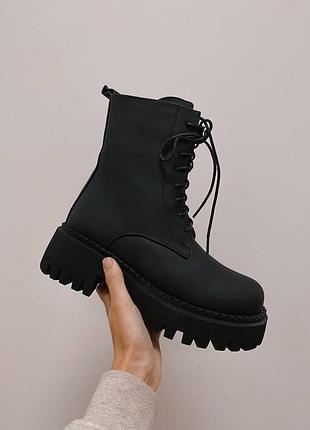 Черевики зимні з еко шкіри та хутра (боти/сапоги/ботинки)