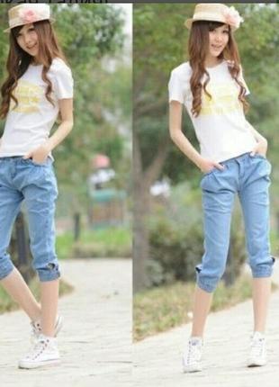 Джинсовые бриджи, капри