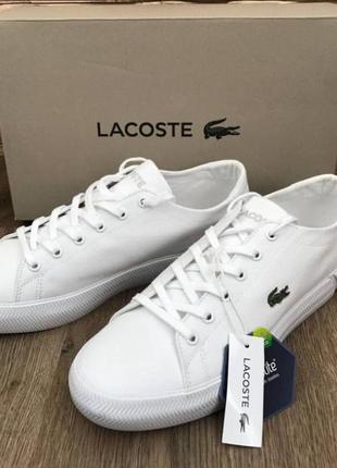 Оригінальні білі жіночі кеди lacoste2 фото