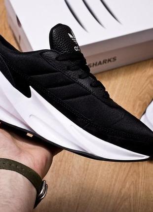 Чоловічі кросівки  adidas shark black white мужские кроссовки адидас