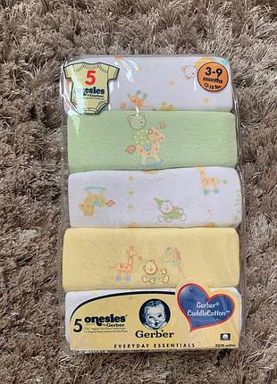 Комплект бодіків gerber 3-9міс.