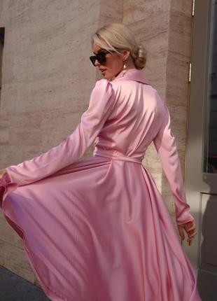 Платье миди шёлковое женское нарядное на запах8 фото