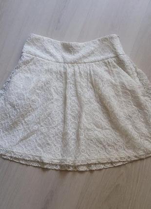 Белая кружевная юбка incity2 фото