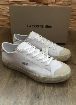 Оригінальні білі жіночі кеди lacoste1 фото