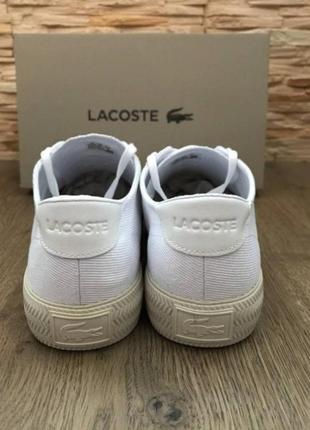 Оригінальні білі жіночі кеди lacoste9 фото