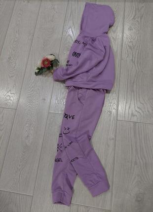 Стильний лавандовий костюм mini moda 4-6 років7 фото