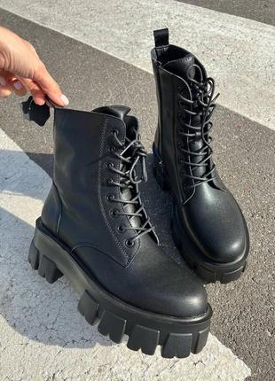 Ботинки натуральная кожа серные деми