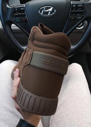 Adidas tubular коричневі brown3 фото