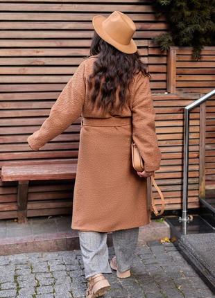 Дуже стильне демісезоне пальто з фактурного кашеміру5 фото