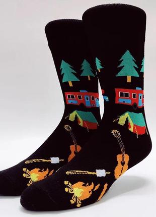 Шкарпетки з принтом кемпінгу