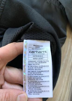 Мужская демисезон куртка ветровка с капюшоном carhartt marsh jacket6 фото