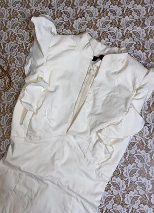 Молочна сукня футляр з воланами hibrid, xs-s.3 фото