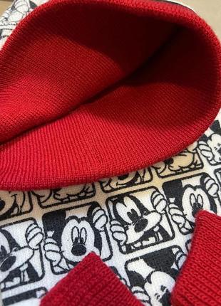 Дитячий набір міккі маус шапка, шарф, рукавички4 фото