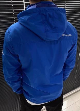 Куртка ветровка мастерка мужская columbia синяя / курточка вітровка чоловіча коламбия синя2 фото
