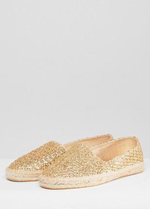 Эспадрильи asos jally gold