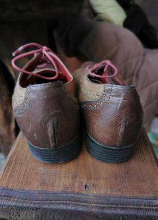 Кожаные натуральные туфли броги ботинки кожа оксфорды мужские унисекс женские3 фото