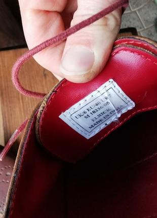 Кожаные натуральные туфли броги ботинки кожа оксфорды мужские унисекс женские6 фото