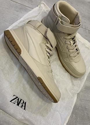 Хайтопи, кросівки zara, розмір 41, 26,6см