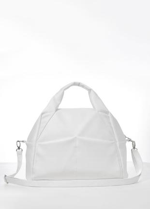 Жіноча спортивна сумка sambag vogue біла3 фото