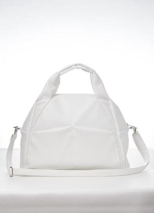 Жіноча спортивна сумка sambag vogue біла1 фото