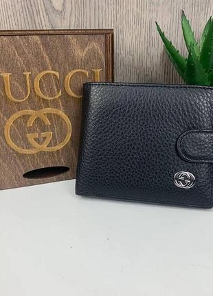 Мужской кожаный кошелёк портмоне в деревянной коробке2 фото