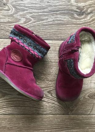 Ботинки замшеві зимові зимние сапоги clarks