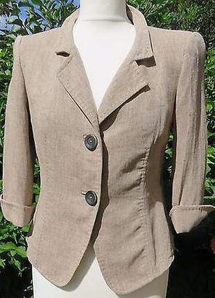 Max mara, льняной дизайнерский жакет! р.-42