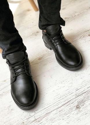 Демисезонные ботинки мужские кожаные, черевики демісезонні чоловічі шкіряні