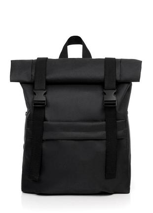 Рюкзак ролл sambag rolltop milton чорний тканевий