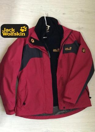 Оригінальна туристична куртка +фліс jack wolfskin 3in1 polartec розмір м