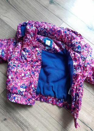 Дитячка куртка на дівчинку, квітковий принт5 фото