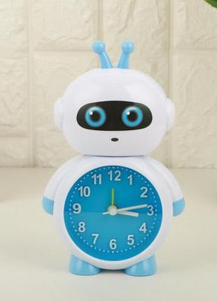 Детские настольные часы-будильник робот кибер