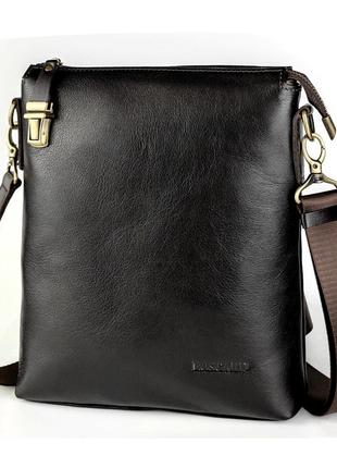 Кожаная мужская сумка из натуральной кожи boscard br12b / шкіряна чоловіча сумка