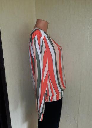 Брендовая натуральная стильная блуза блузка на запах с длинным рукавом10 фото
