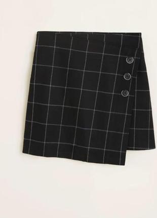 Спідниця прямого крою з асиметричним нахлестом розмір  38