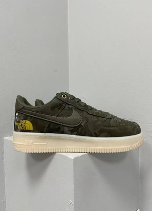 Кросівки nike air force 1 x the north face camo6 фото