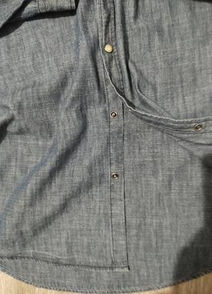 Мужская рубашка / джинсовая рубашка / чоловіча сорочка / тепла сорочка / topman /6 фото