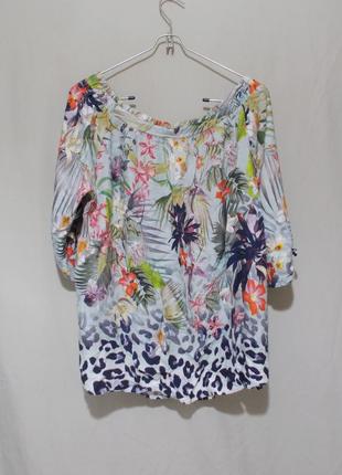 Новая блуза яркий тропический принт вискоза 'betty barclay' 52р2 фото