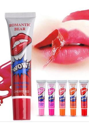 Жидкая губная помада тинт пленка meng jia bigger wow huge