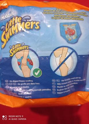 Одноразовые подгузники памперсы трусики трусы для плавания huggies little swimmers5 фото